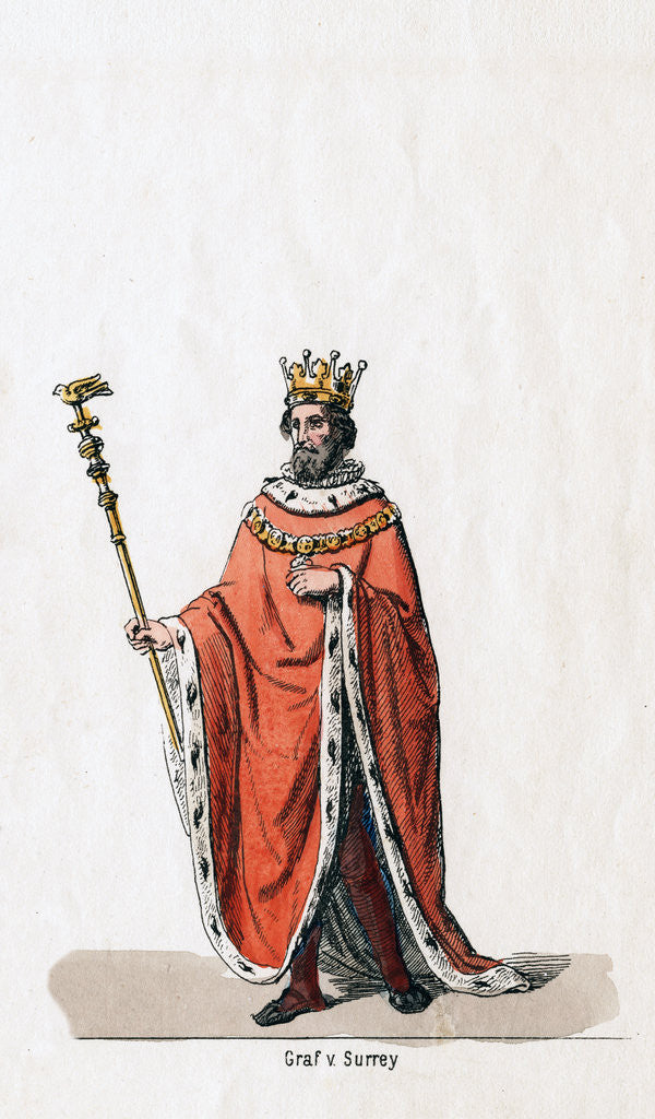 Detail of Earl of Surrey, costume design for Shakespeare's play, Henry VIII by Anonymous