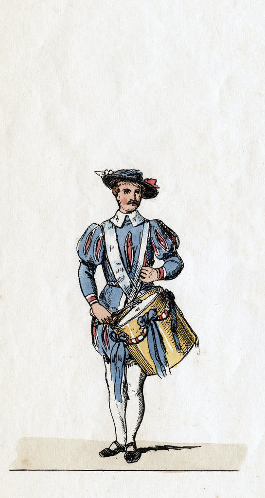 Detail of Musician, costume design for Shakespeare's play, Henry VIII by Anonymous