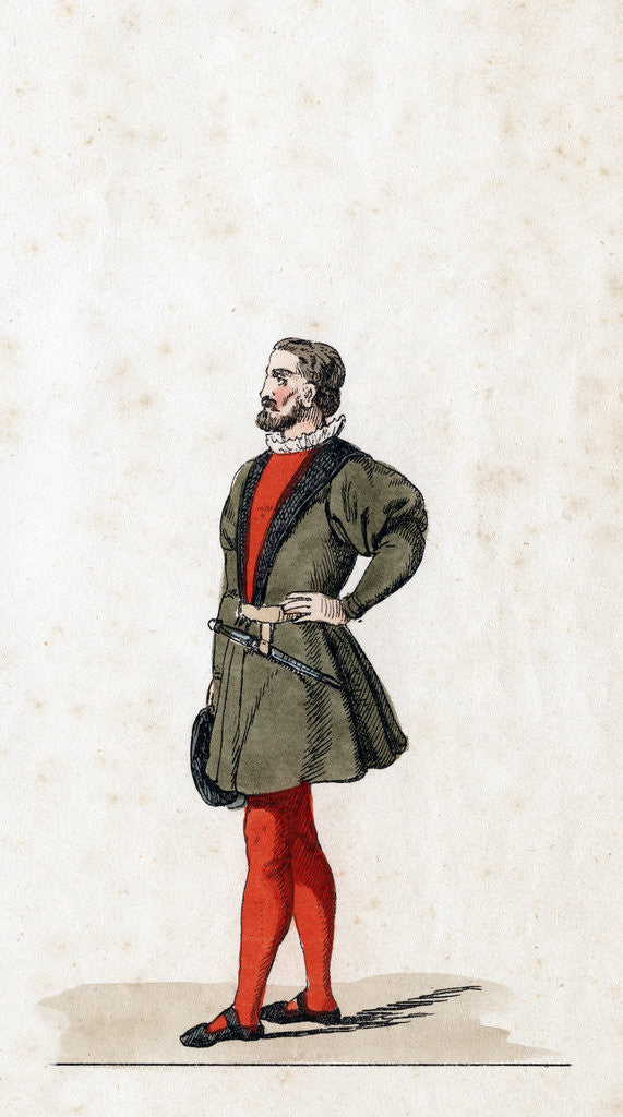 Detail of Theatre costume design for Shakespeare's play, Henry VIII by Anonymous