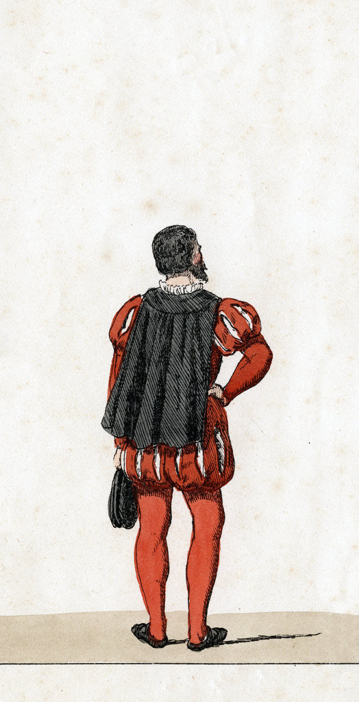 Detail of Theatre costume design for Shakespeare's play, Henry VIII by Anonymous