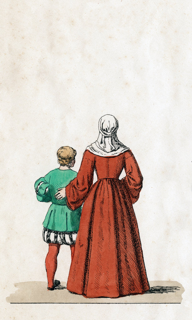 Detail of Theatre costume designs for Shakespeare's play, Henry VIII by Anonymous