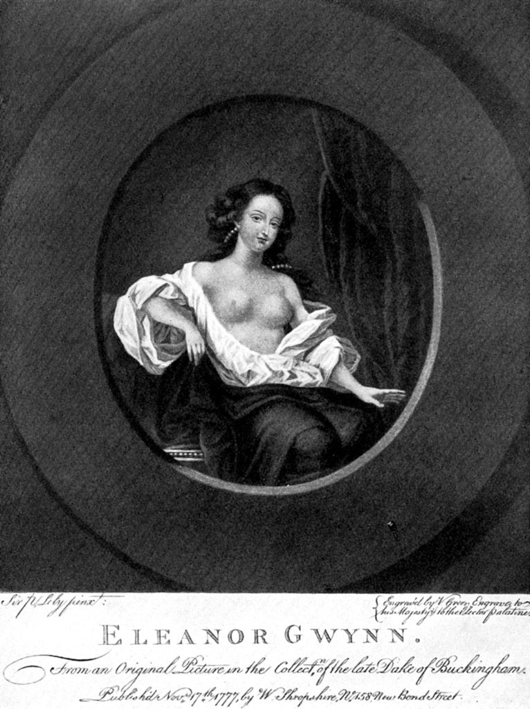 Detail of Nell Gwynne, English actress by Valentine Green