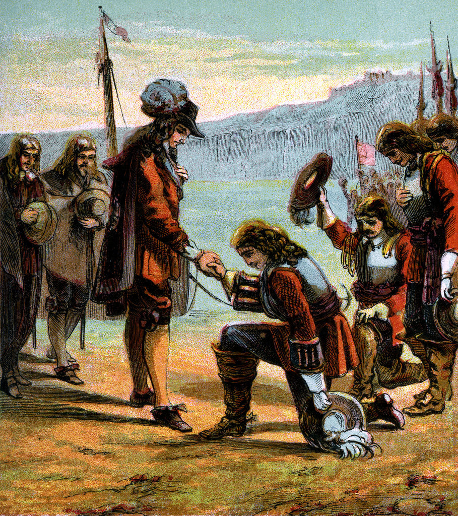 Detail of Charles II and General Monck by Anonymous