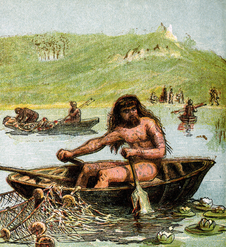 Detail of An Ancient Briton In His Boat by Anonymous