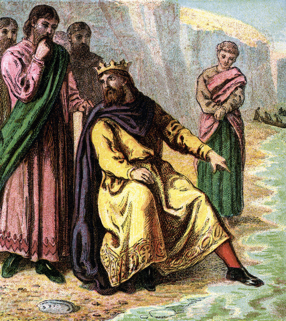 Detail of Canute And His Courtiers by Anonymous