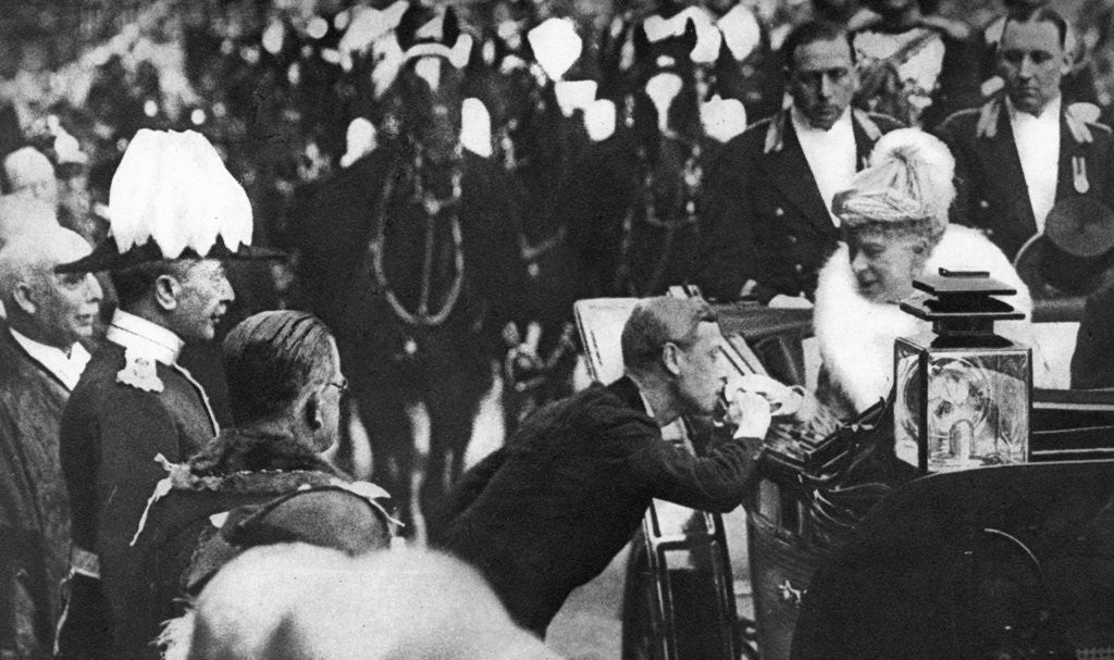 Detail of Edward VIII greeting Queen Mary at Windsor by Anonymous