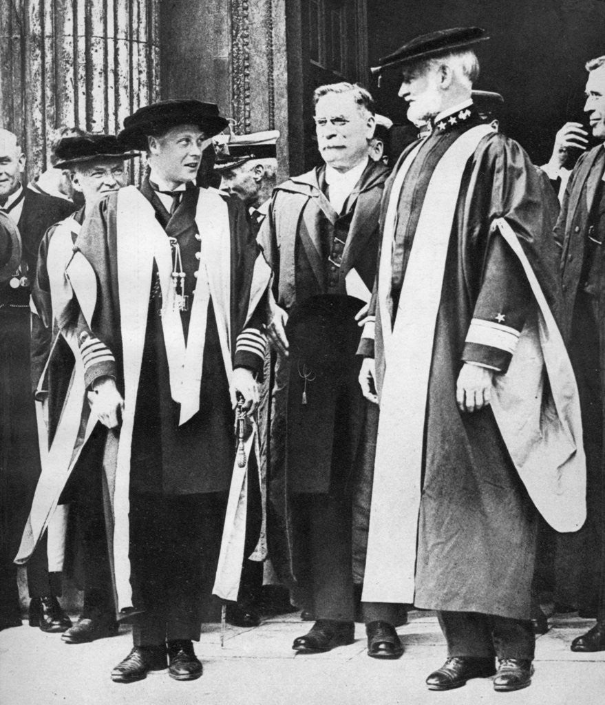 Detail of The Prince of Wales and Admiral William Sims, Cambridge by Anonymous