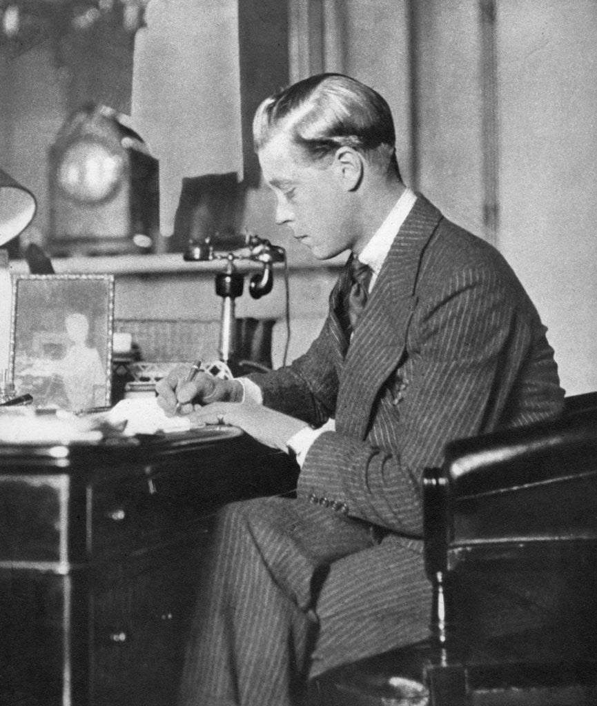 Detail of King Edward VIII at work by Anonymous