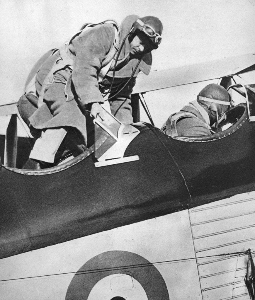 Detail of King Edward VIII in an aeroplane by Anonymous