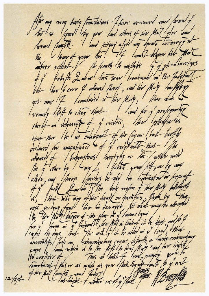 Detail of Letter from William Cecil to Sir Christopher Hatton by Sir William Cecil