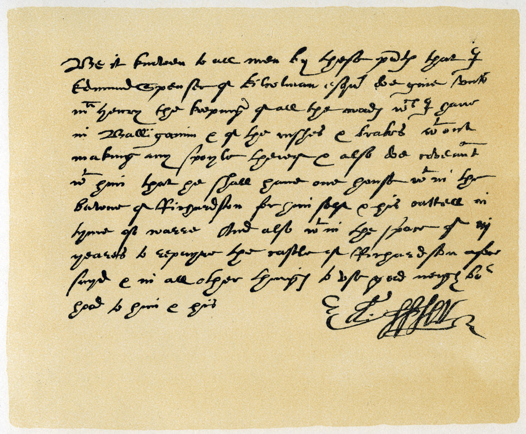 Detail of Letter from Grant, as Edward Spenser to one McHenry by Edward Spenser