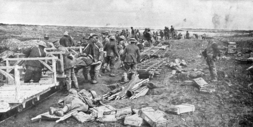 Detail of Wounded evacuation point, Vimy, France, First World War, April 1917 by Anonymous