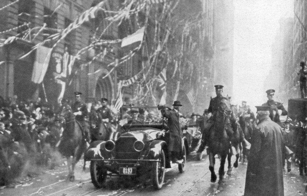 Detail of Marshal Joffre and Viviani arrive in New York, First World War by Anonymous
