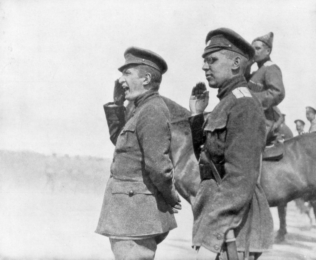 Detail of Alexander Kerensky during a review of Russian troops, First World War by Anonymous