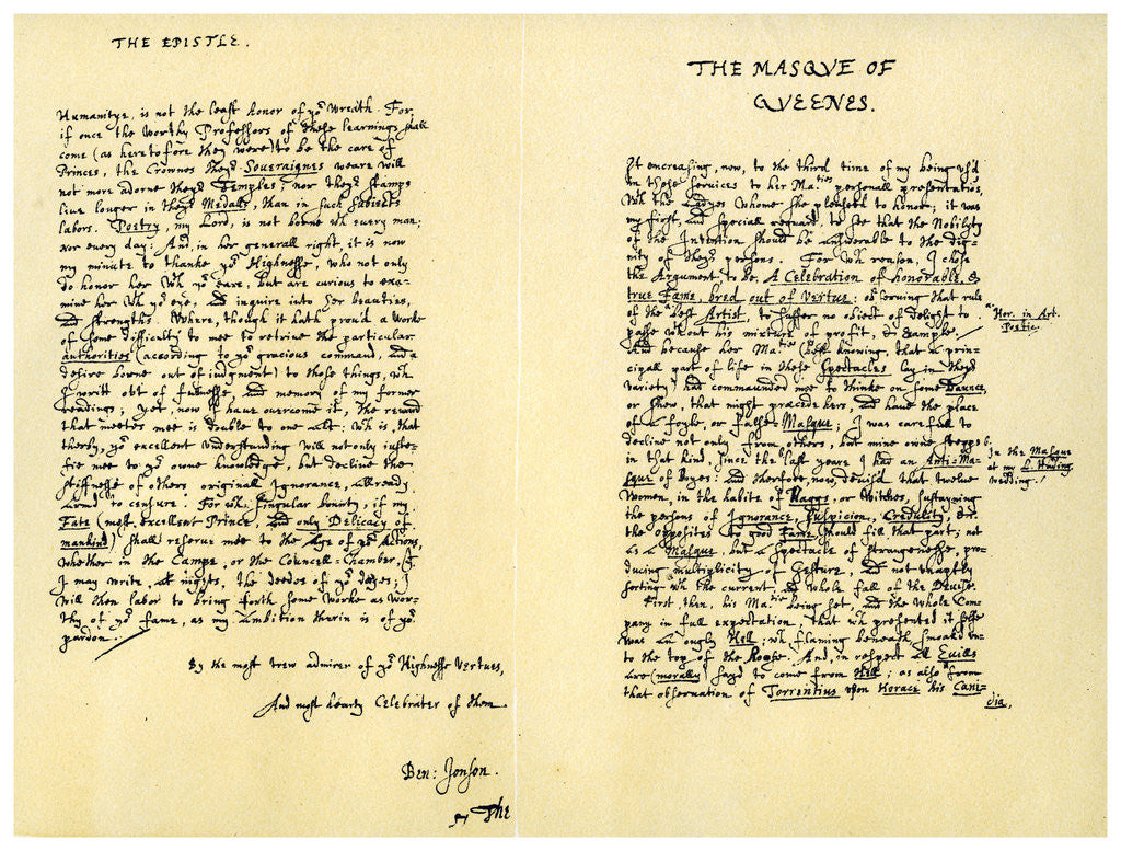 Detail of The Masque of Queens... by Ben Johnson