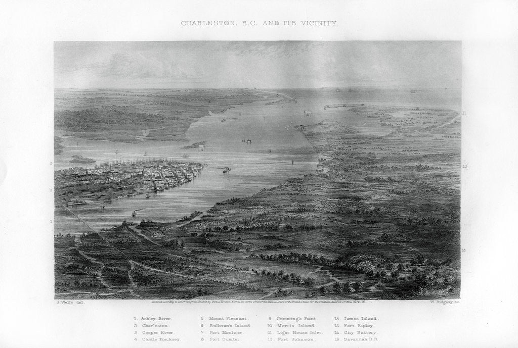 Detail of Charleston, South Carolina by W Ridgway