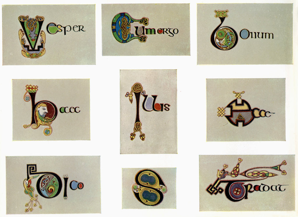 Detail of Compound letters, 800 AD by Anonymous