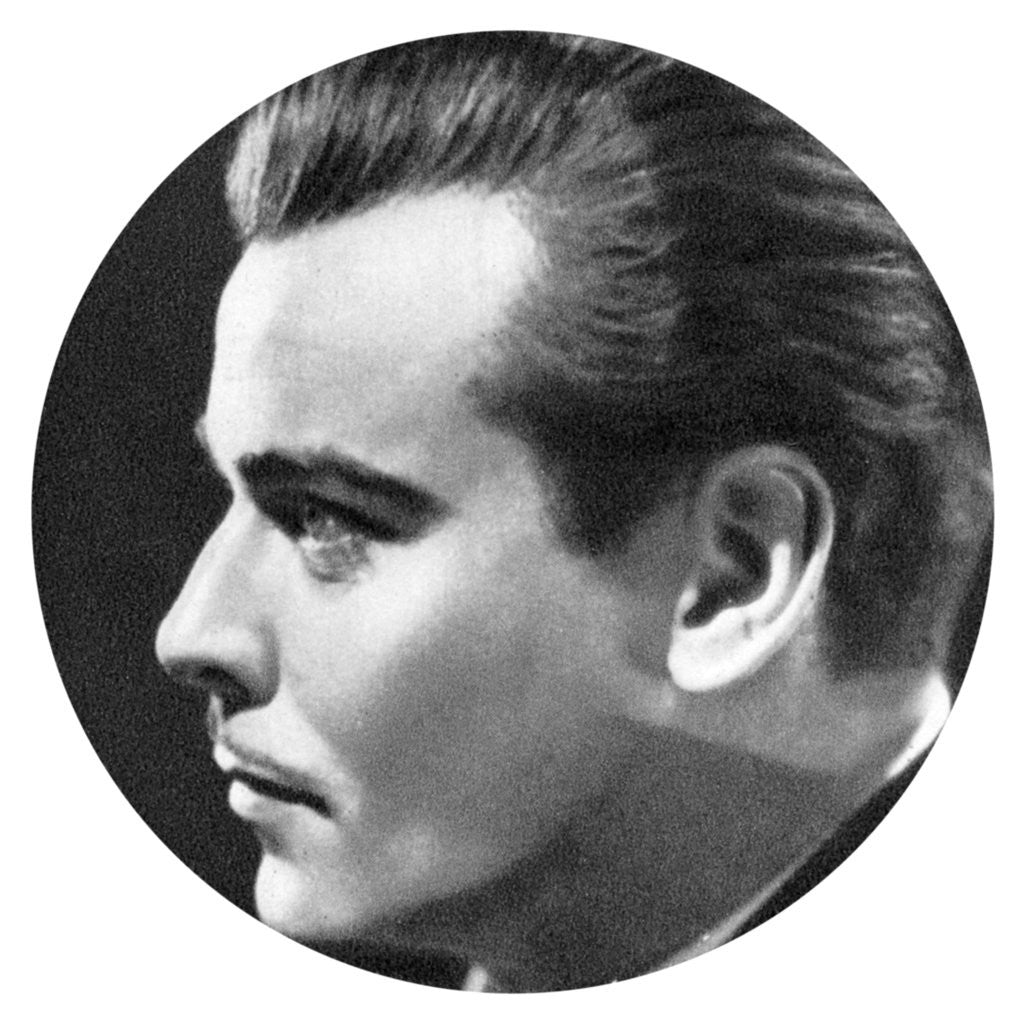 Detail of Nils Asther, Danish-born Swedish stage and film actor by Anonymous