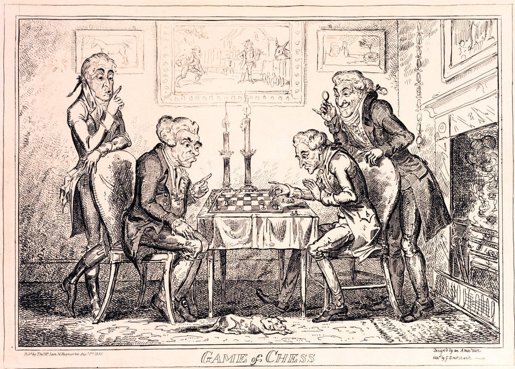 Detail of Game of Chess by George Cruikshank