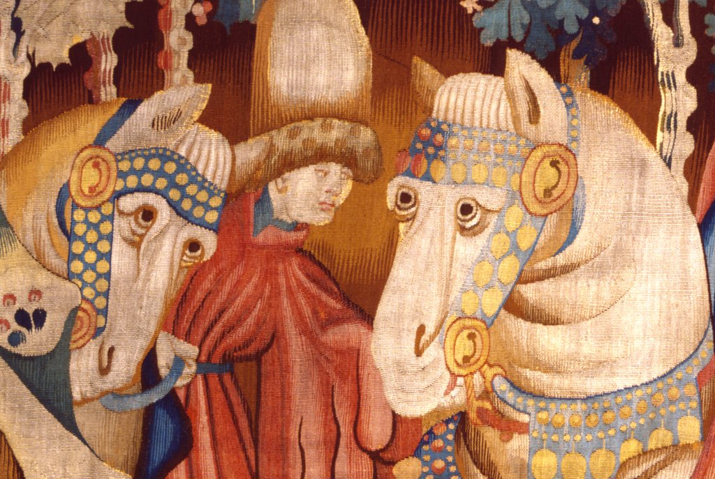 Detail of Devonshire Hunting Tapestry detail by Anonymous