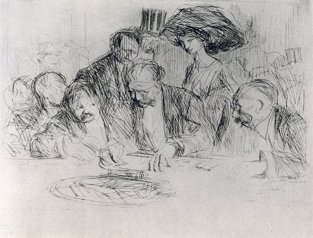 Detail of At the Gambling Table by Jean Louis Forain