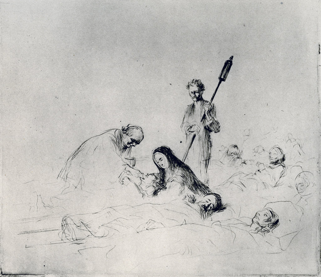 Detail of The Communion of the Patients by Jean Louis Forain