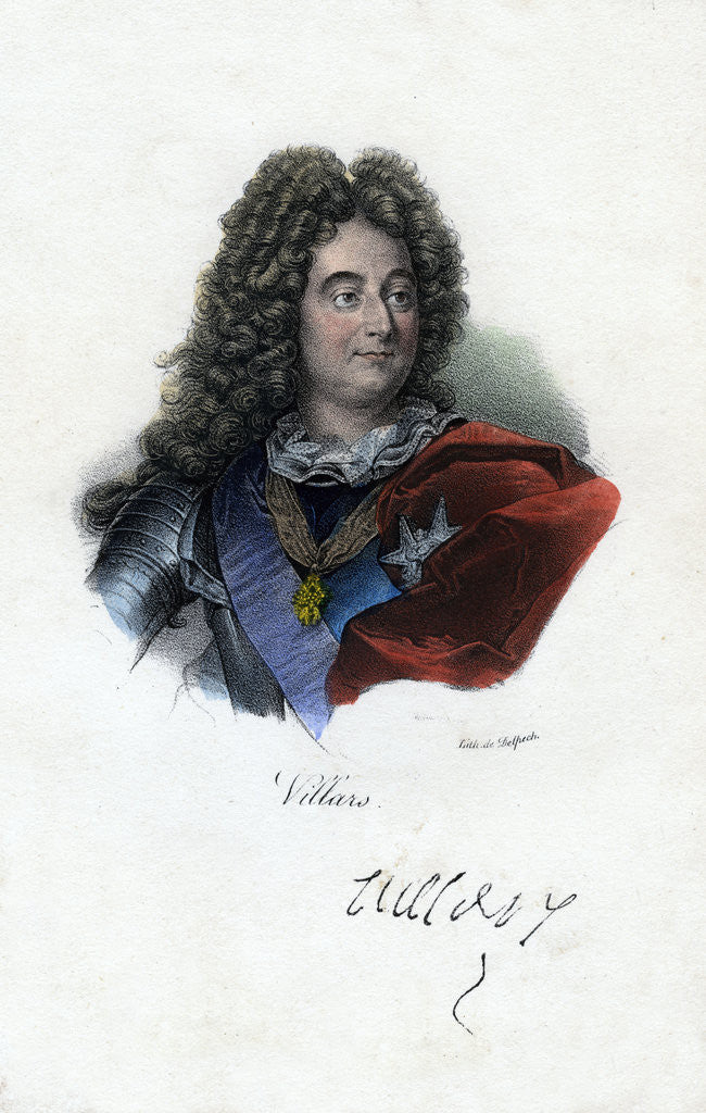 Detail of Claude Louis Hector de Villars, French general by Delpech