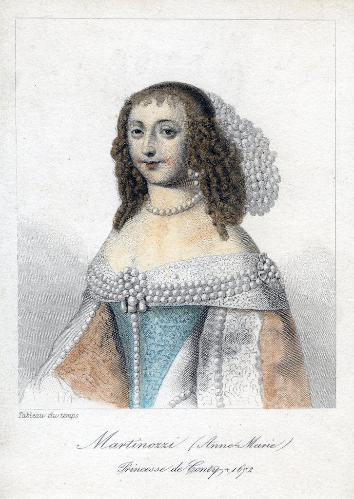 Detail of Anne Marie Martinozzi, 17th century Italian-born French aristocrat by Anonymous