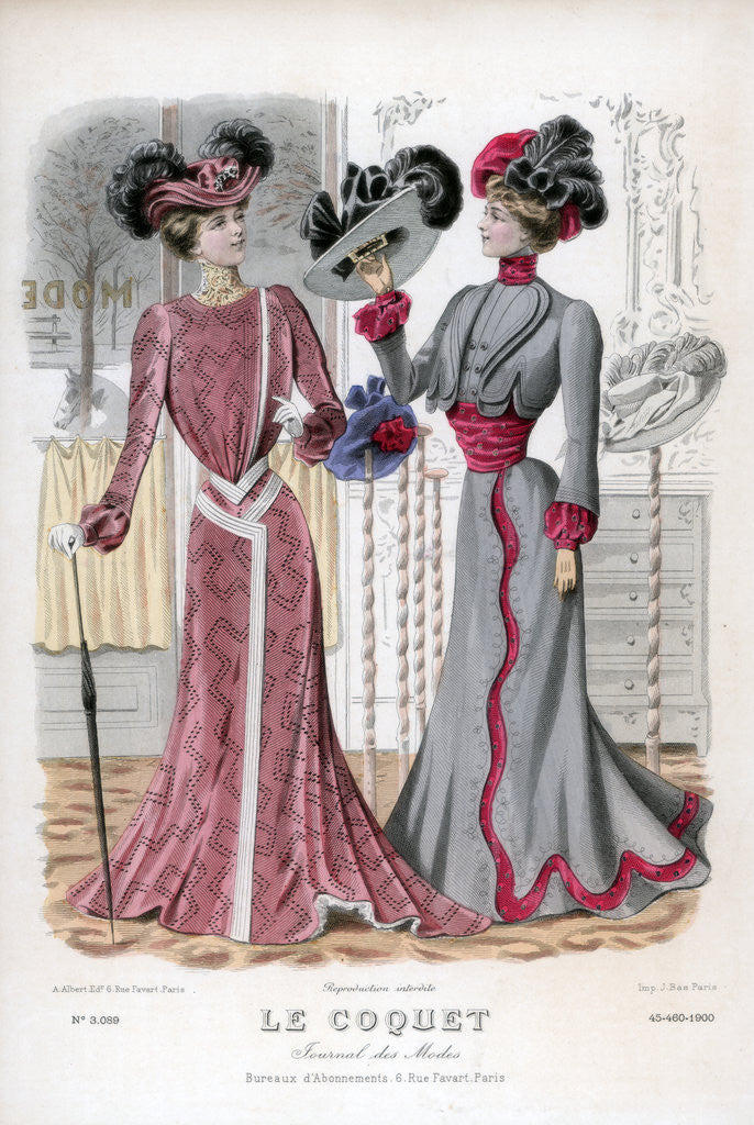 Detail of Ladies' fashions by Anonymous