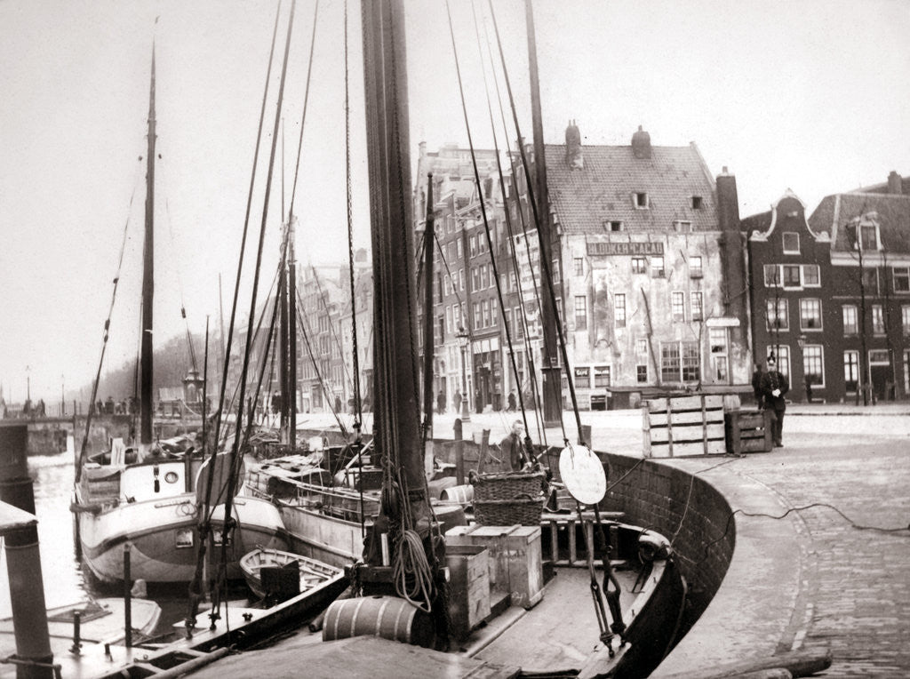 Detail of Canal boats, Rotterdam by James Batkin