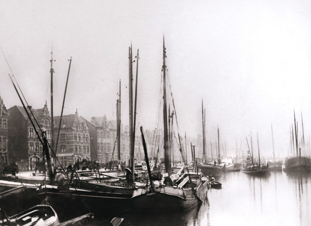 Detail of Canal boats, Rotterdam by James Batkin