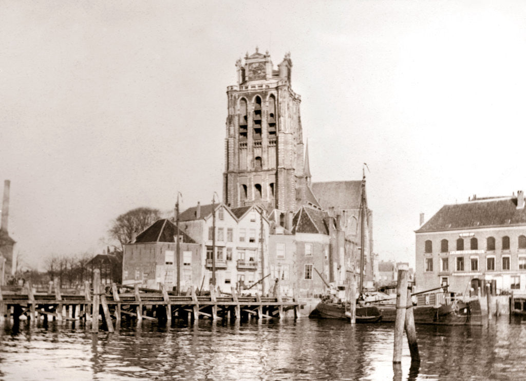 Detail of Church on the canal, Dordrecht, Netherlands by James Batkin