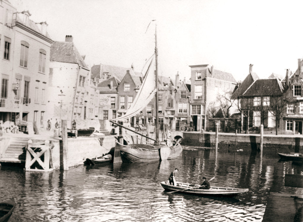 Detail of Canal yard, Dordrecht, Netherlands by James Batkin