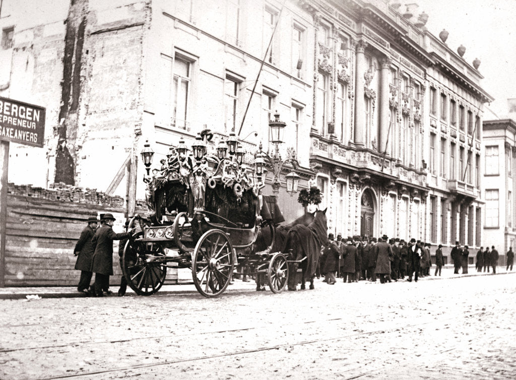 Detail of Horse-drawn hearse, Antwerp by James Batkin