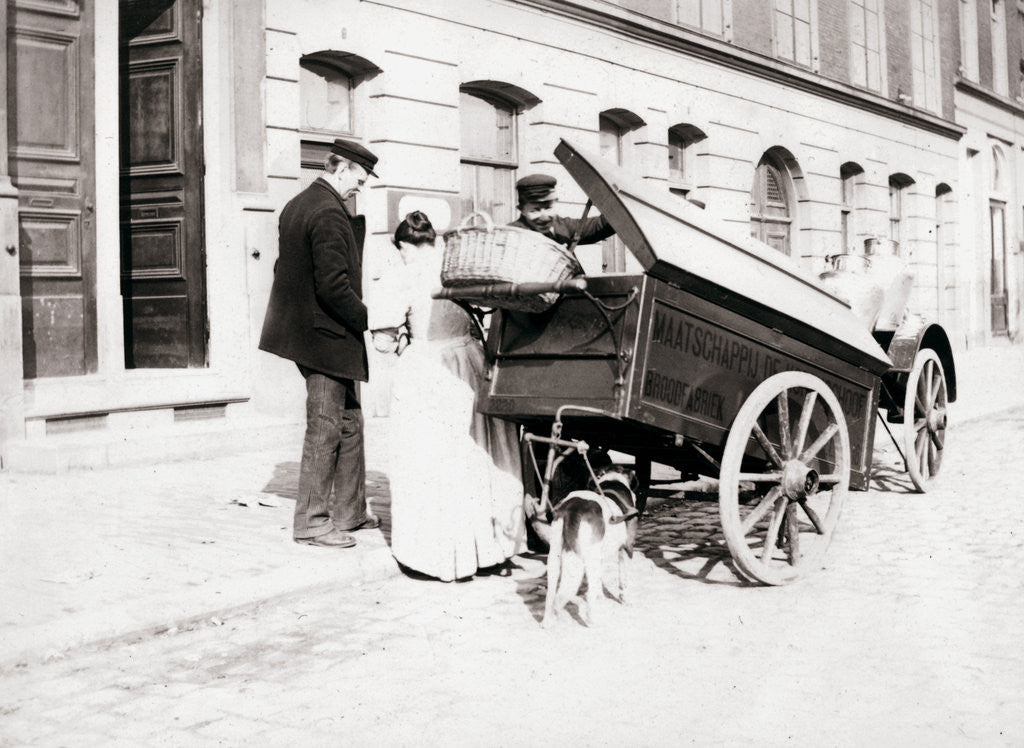 Detail of People and dogcart, Antwerp by James Batkin