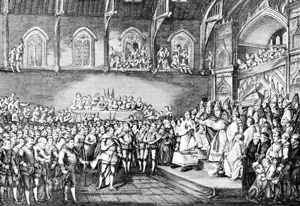 Detail of Henry III renewing the Magna Carta in 1253 by Anonymous