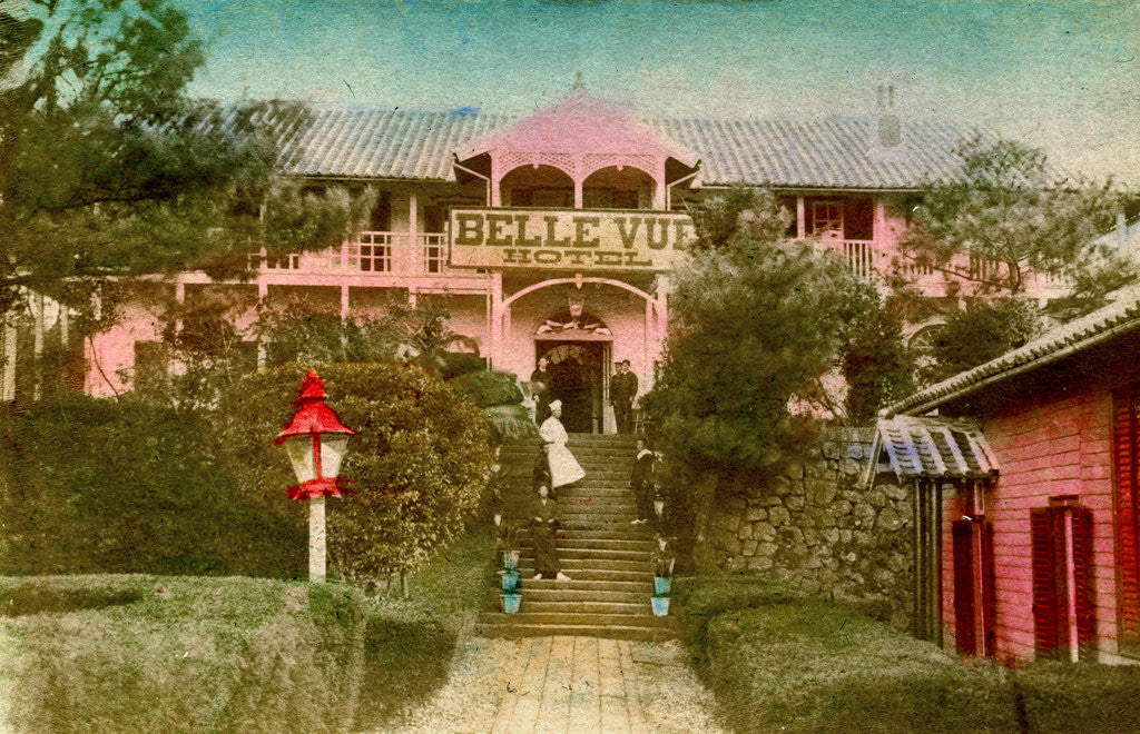 Detail of Belle Vue Hotel, Nagasaki, Japan, before 1920 by Anonymous