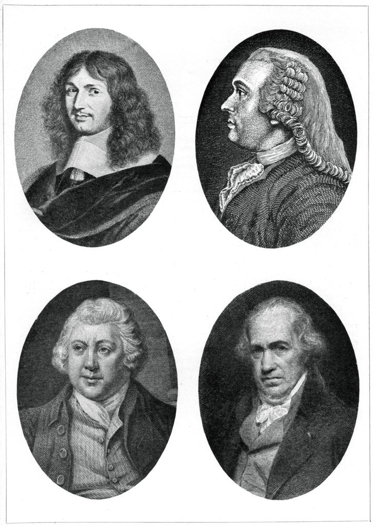 Detail of Four industrial reformers: Colbert, Turgot, Arkwright and Watt by Anonymous