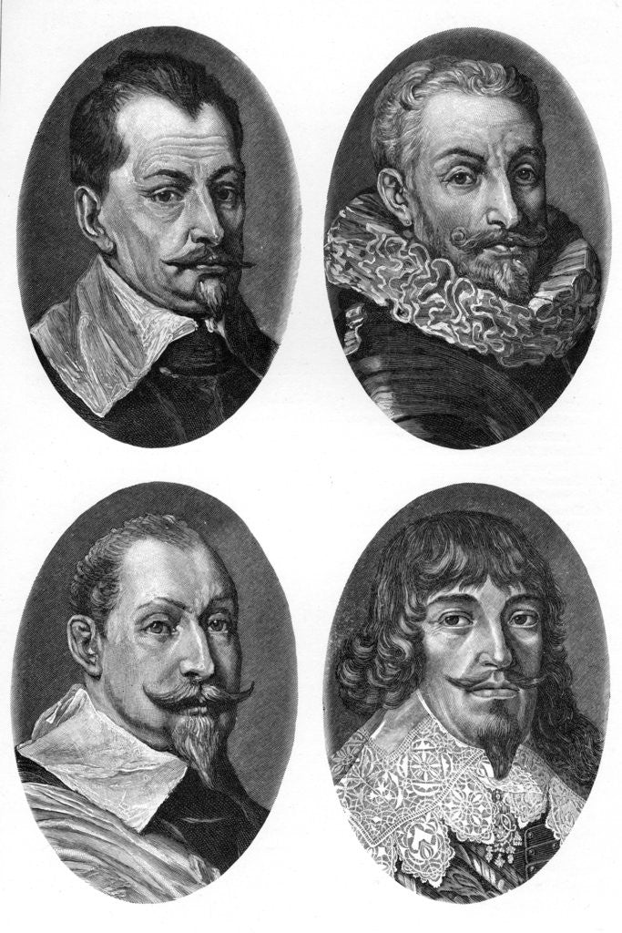 Detail of The chief military commanders of the Thirty Years War by Anonymous
