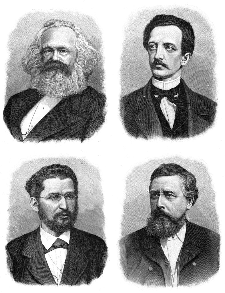 Detail of Four German socialists by Anonymous