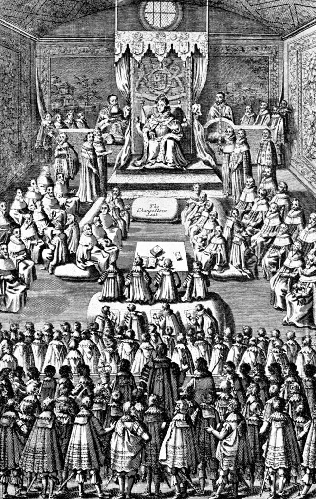 Detail of Queen Elizabeth I in Parliament, 16th century, (c1902-1905) by Anonymous