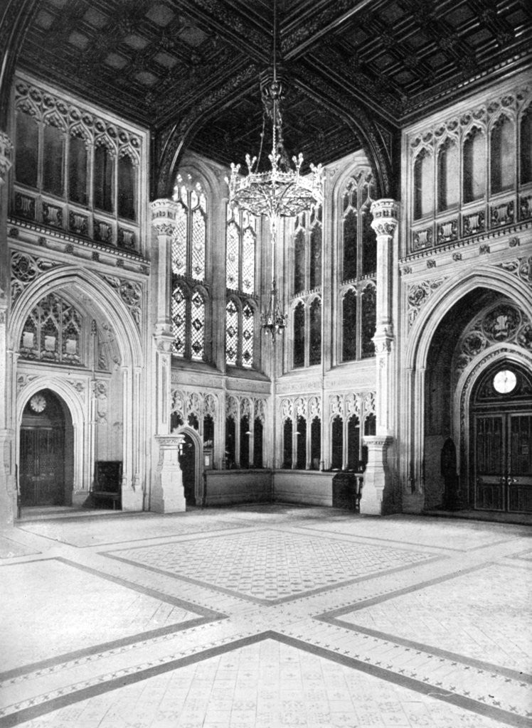 Detail of The Lobby, House of Commons, Westminster, London by WS Campbell