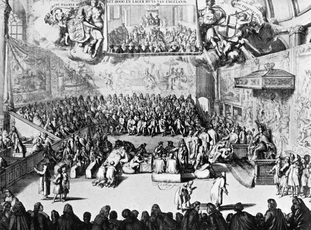 Detail of Opening of Parliament by Queen Anne, Westminster, London by Anonymous