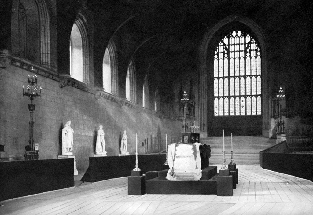 Detail of The lying in state of William Gladstone, Westminster Hall, London by John Benjamin Stone
