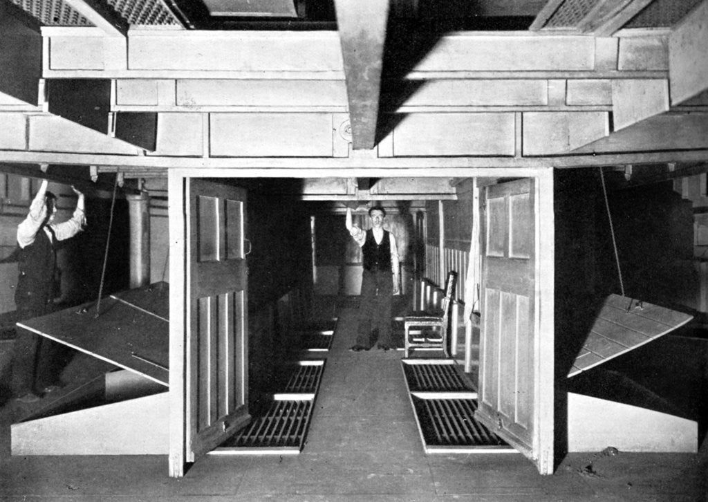 Detail of Chambers for the supply of fresh air under the House of Commons, Westminster, London by Anonymous