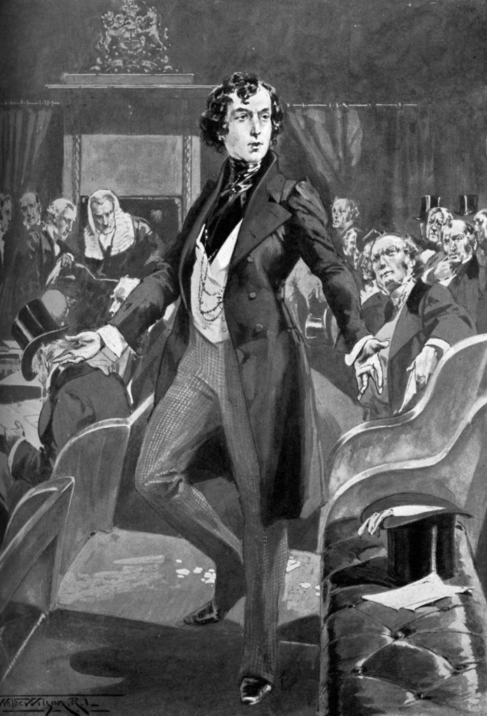 Detail of Disraeli's first speech in the House of Commons by Anonymous