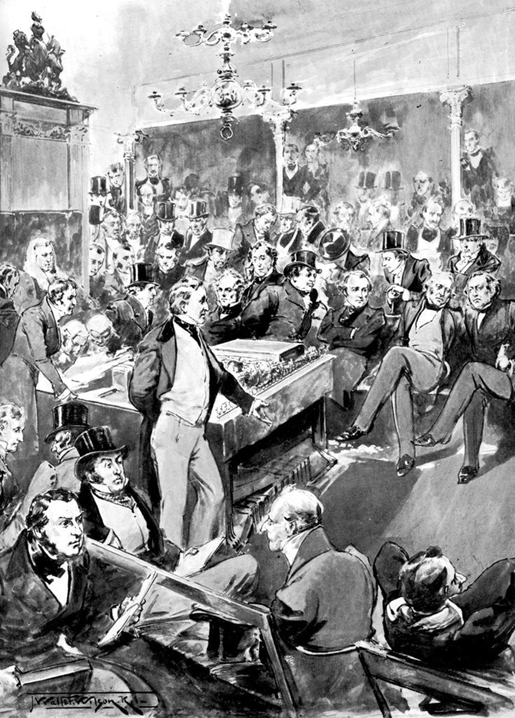 Detail of The House of Commons in 1846 by Anonymous