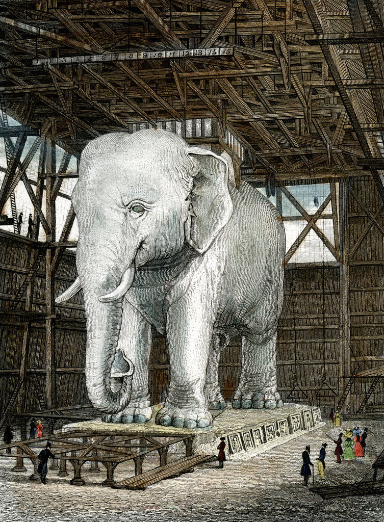 Detail of Model of the Elephant of the Place de la Bastille by Fenner Sears & Co