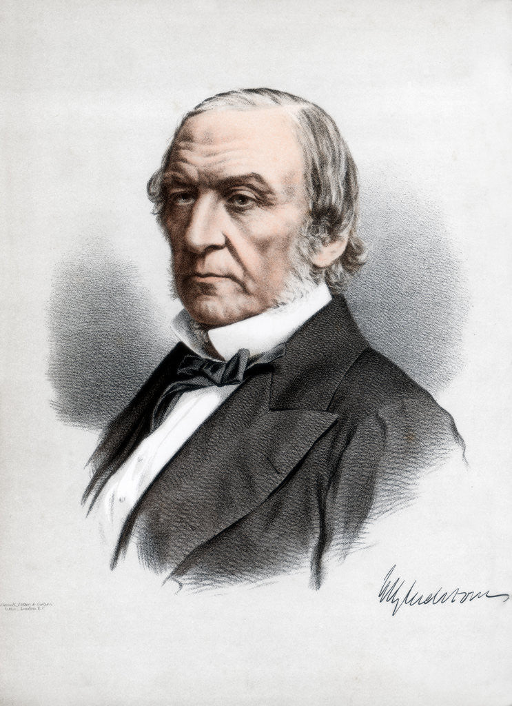 Detail of William Ewart Gladstone, British Liberal Party statesman and Prime Minister by Cassell
