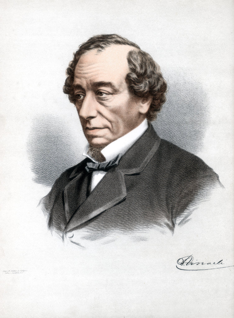 Detail of Benjamin Disraeli, 1st Earl of Beaconsfield, British Conservative statesman by Cassell